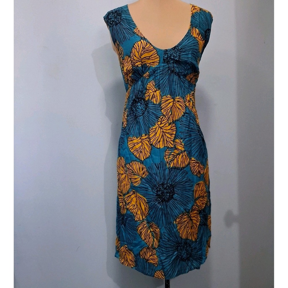 Laundry‎ By Design Womens Dress Silk Cotton Blend Lined babydoll Empire Waist  8